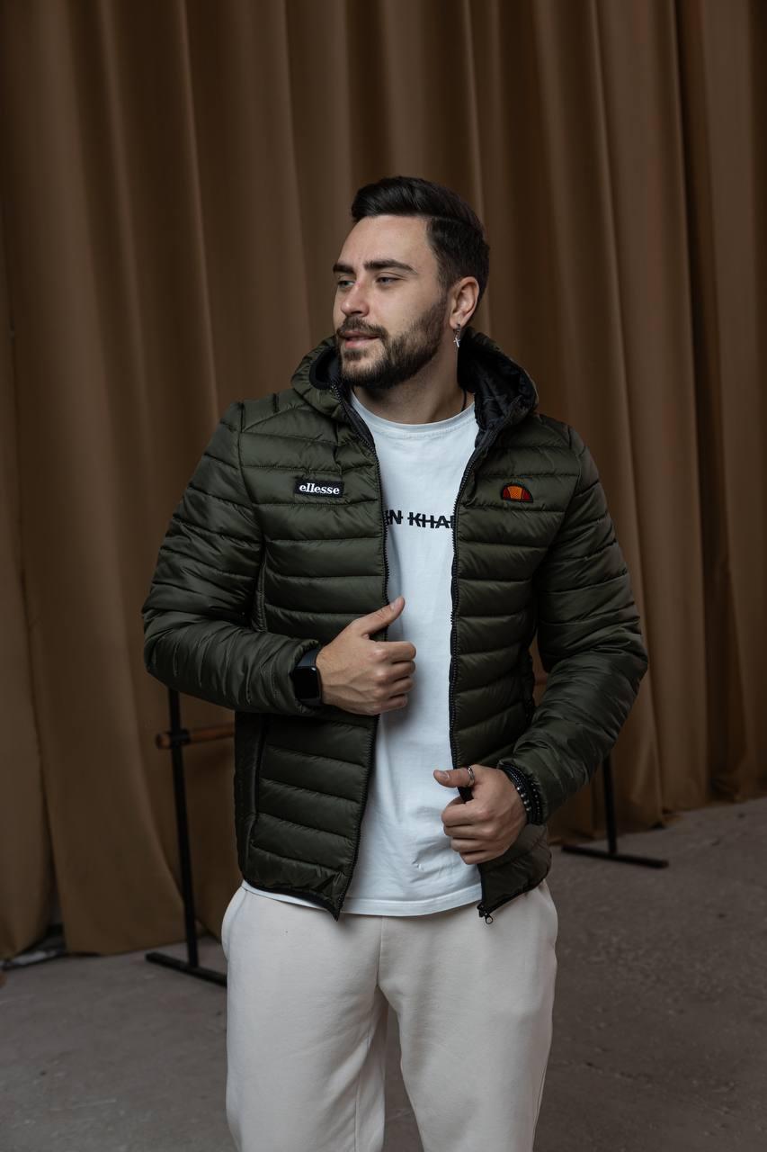 Чоловіча куртка Ellesse весняна осіння до 0*З хакі Вітровка Еліс стегана демісезонна