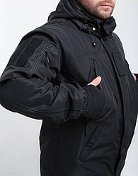Куртка зимова тактична чорна Куртка військова MILIGUS водовідштовхувальна тепла р. S