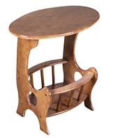 Невеликий стаціонарний газетний столик, Газетниця дерев'яна колір Світлий Горіх, журнальний стіл Мікс Мебель
