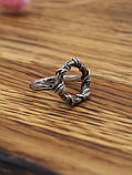 Жіноче срібний перстень "Вінок", тонке оригінальне кільце зі срібла 925 проби ручної роботи, фото 3