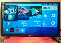 Телевізор Samsung 24 Android 9.0 2022рик TV DVB-T2 Full-HD LED Самсунг ТВ 24" Діагональ USB HDMI