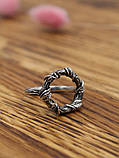 Жіноче срібний перстень "Вінок", тонке оригінальне кільце зі срібла 925 проби ручної роботи, фото 4