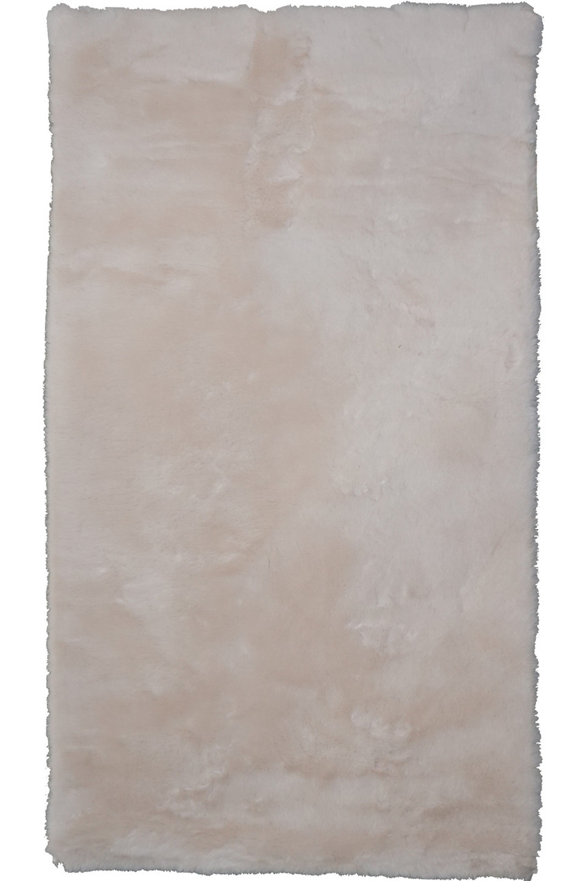 Килим штучний кролик сучасний ESTERA TPR Cream, 0.5х0.8 м