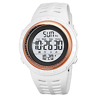 Skmei 2070 спортивные наручные часы белые с белым циферблатом