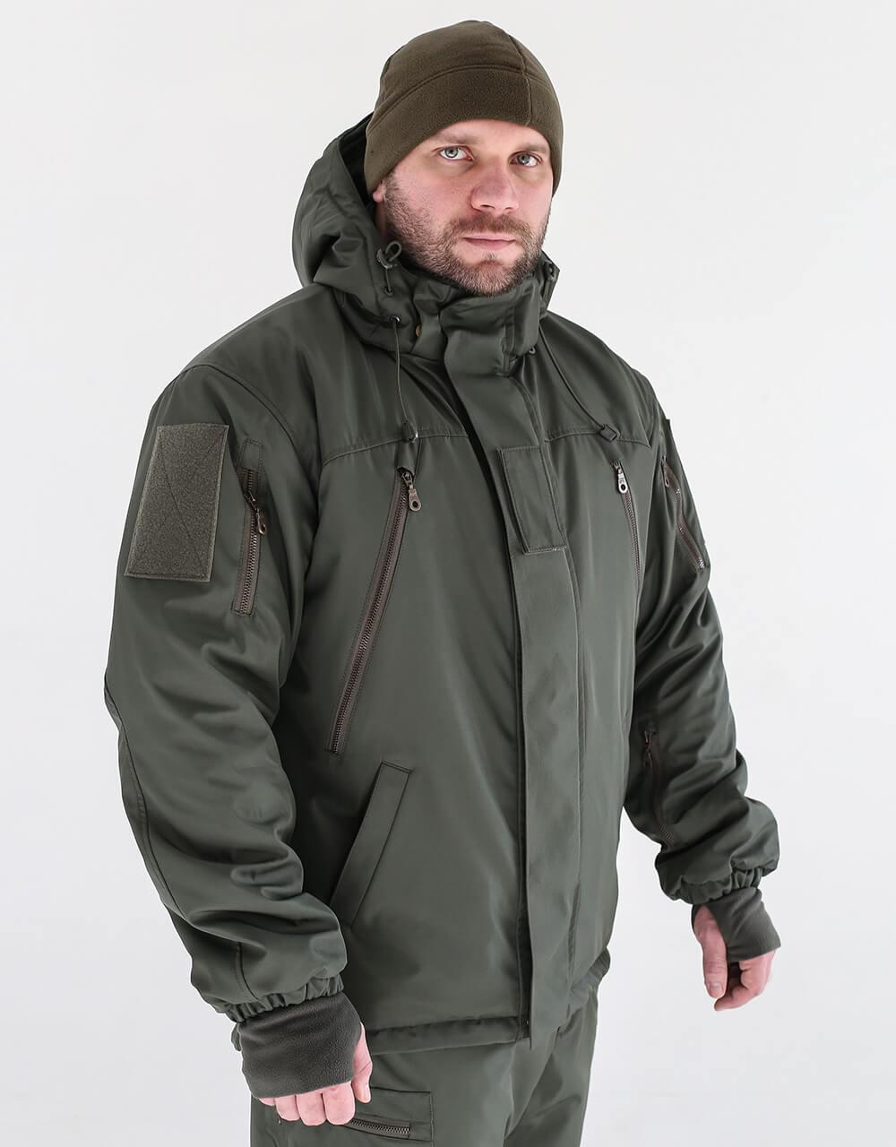 Зимовий костюм тактичний теплий олива Куртка армійська + військові штани олива для НГУ зимовий MILIGUS, фото 1