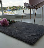 Килим штучний кролик сучасний ESTERA TPR Grey, 0.6х1.1 м, фото 6