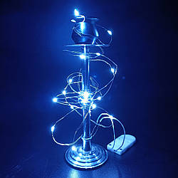 Світлодіодна гірлянда "Роса" на батарейках 2 м. Біле світіння