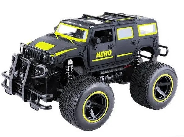 Велика машинка джип позашляховик на радіокеруванні з підсвічуванням фар амортизаторами і дверима що відкриваються, фото 1