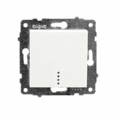 Механізм вимикача Horoz GRANO 1 кл з підсвіткою білий 600-000201-201