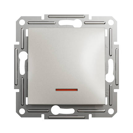 Вимикач Schneider Electric Asfora бронза одноклавішний внутрішній з підсвіткою EPH1400169, фото 1