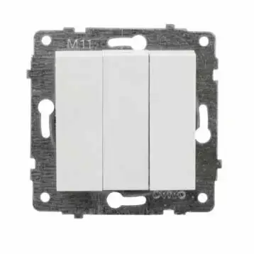 Механізм вимикача Horoz GRANO 3 кл білий 600-000201-254, фото 1