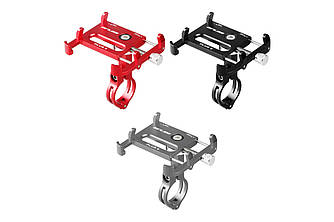 Тримач гаджета GUB PLUS 9 на кермо алюмінієвий з поворотним механізмом чорний