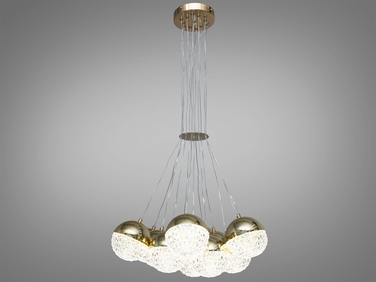 Сучасна світлодіодна люстра 120W Diasha 2379G золото