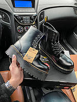 Dr. Martens Jadon Black Fur кроссовки и кеды высокое качество