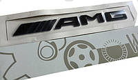 Табличка Шильдик Mercedes AMG 19 см хром Эмблема АМГ черная глянец