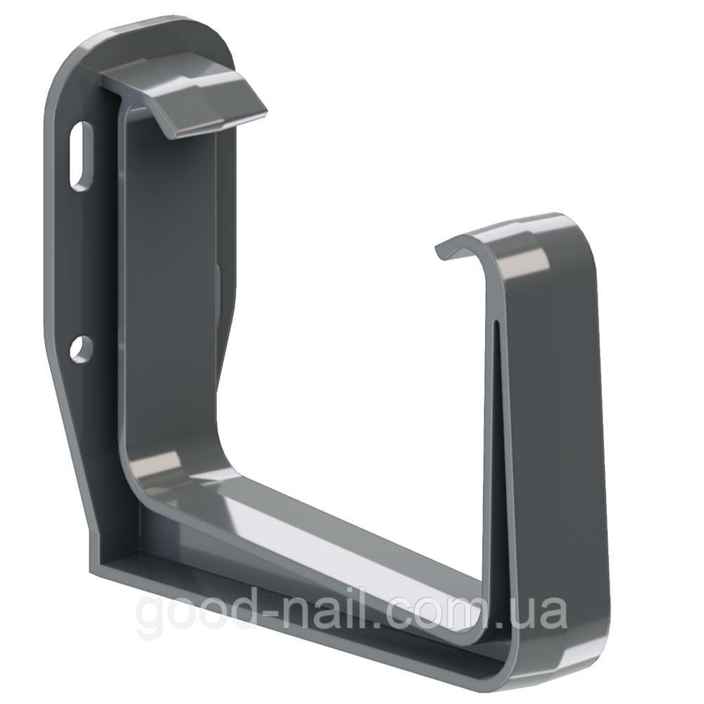 Кронштейн кріплення квадратної ринви пластикової водостічної системи KROP 135\80мм, фото 1