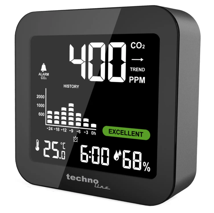 Метеостанція прогноз погоди годинник Technoline WL1025 Black (WL1025) Електронна метеостанція побутова Німеччина