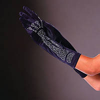 Перчатки со Стразами Skeleton Bone Elbow Length Gloves От Rhinestone Leg Avenue, Черные