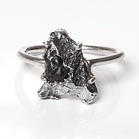 Метеорит Кампо-дель-Сьело серебряное кольцо, 2139КМ