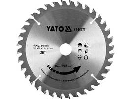 Диск пиляльний победітовий для дерева YATO 160х20х1.5х2.2мм 36Т