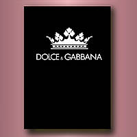 Ежедневник недатированный DOLCE&GABBANA чёрный, брендовый ежедневник А5, деловой блокнот 208страниц