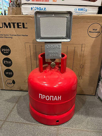 Газовий балон 15 л із пальником і газовим нагрівачем, фото 1