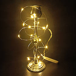 Світлодіодна гірлянда "Роса" на батарейках 2 м. Жовте світіння