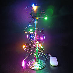 Світлодіодна гірлянда "Роса" на батарейках 2 м. Мультиколір