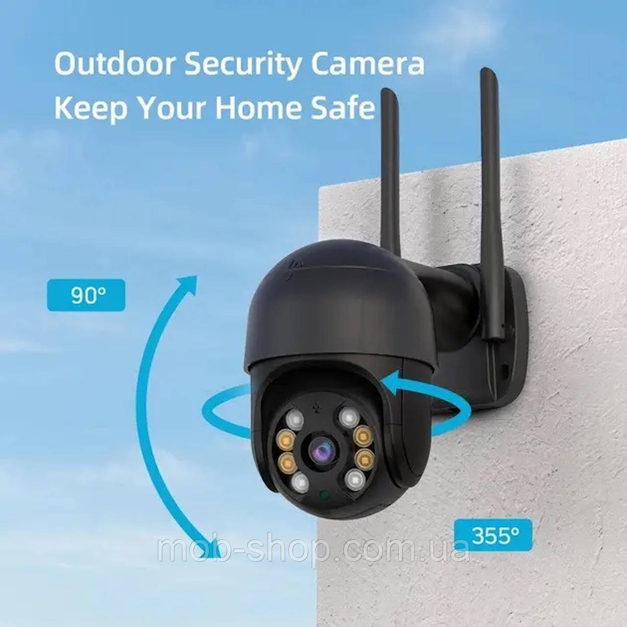 Вулична IP WiFi Camera PTZ-А8 поворотна камера відео спостереження для дому та офісу iCSee APP