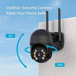 Вулична IP WiFi Camera PTZ-А8 поворотна камера відео спостереження для дому та офісу iCSee APP