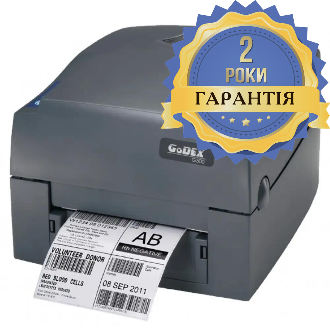Принтер етикеток Godex G500 (USB+RS232+ Ethernet), фото 1
