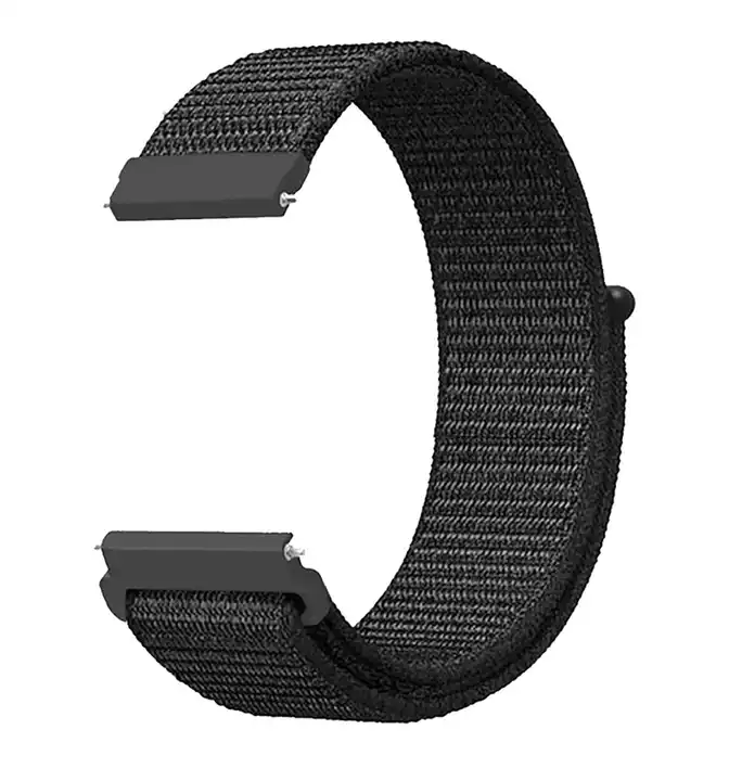 Ремінець нейлоновий на годинник No19 чорний 18 mm