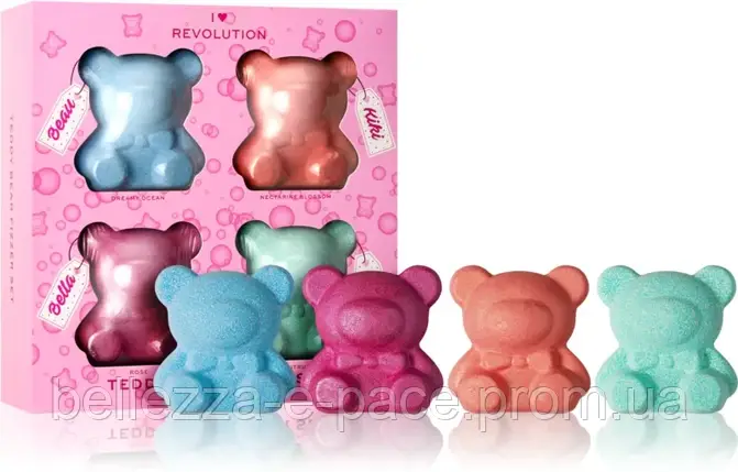 Подарунковий набір бомбочок для ванни I Heart Revolution Teddy Bear, фото 2