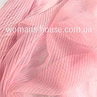 Ткань евросетка (еврофатин) Плиссированный Розовый