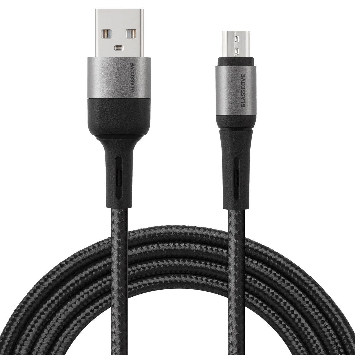 Кабель USB - micro USB BRAID 1 метр 2.4A GB-AM160BK (00732) Black, фото 1