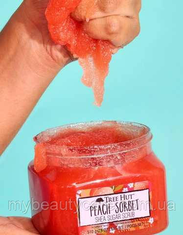 Скраб для тела з ароматом кавуна Tree Hut Peach Sorbet Sugar Scrub