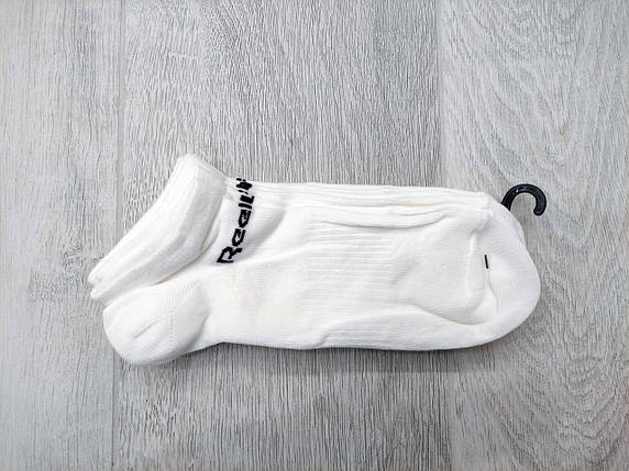 Набір спортивних шкарпеток розмір 43-45 Reebok Low Cut Sock з 3 шт. оригінал білі, фото 2