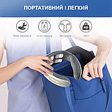 Масажер для шиї електроімпульсний з підігрівом на акумуляторі JT-809 білий (GS-115206), фото 4