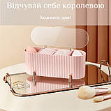 Органайзер для косметики для зняття макіяжу/ ватних дисків/ паличок/ спонжів Cosmetic Box рожевий (GS-115193), фото 2