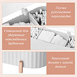 Органайзер для косметики для зняття макіяжу/ ватних дисків/ паличок/ спонжів Cosmetic Box білий (GS-115175), фото 6