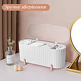 Органайзер для косметики для зняття макіяжу/ ватних дисків/ паличок/ спонжів Cosmetic Box білий (GS-115175), фото 2