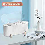 Органайзер для косметики для зняття макіяжу/ ватних дисків/ паличок/ спонжів Cosmetic Box білий (GS-115175), фото 8