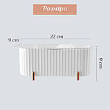 Органайзер для косметики для зняття макіяжу/ ватних дисків/ паличок/ спонжів Cosmetic Box білий (GS-115175), фото 9