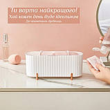 Органайзер для косметики для зняття макіяжу/ ватних дисків/ паличок/ спонжів Cosmetic Box білий (GS-115175), фото 3