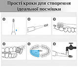 Електрична ультразвукова зубна щітка 4 змінні насадки на акумуляторі X.Q.M.Q B-1 чорна (GS-115143), фото 5