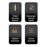 Електрична ультразвукова зубна щітка 4 змінні насадки на акумуляторі X.Q.M.Q B-1 чорна (GS-115143), фото 7