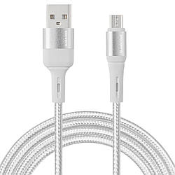 Кабель USB - micro USB BRAID 1 метр 2.4A GB-AM160WH (00737) White