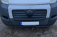 Зимняя накладка на решетку радиатора Fiat Ducato 2007- (верх) глянцевый