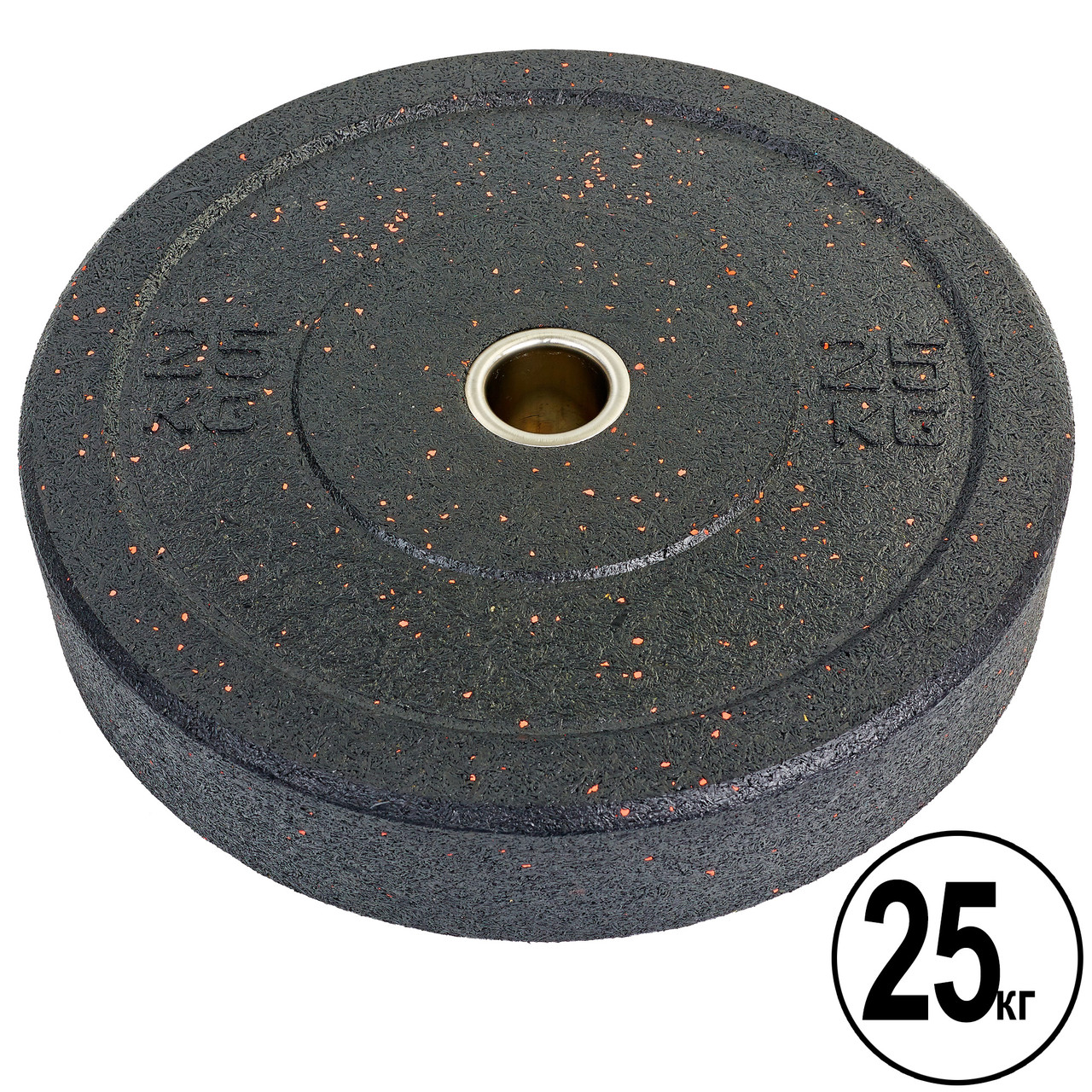 Бамперні диски (блини) для кросфіту млинці гумові 1 шт. х 25 кг Record TA-5126-25 51 мм