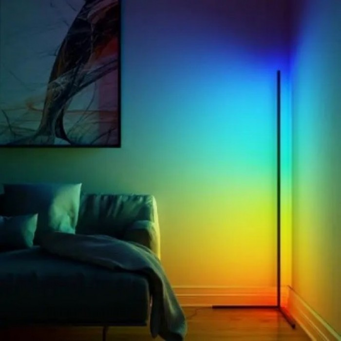 Кутова LED RGB-лампа торшер STAND 1.2 м підсвітка кімнати підлогова від USB без пульта